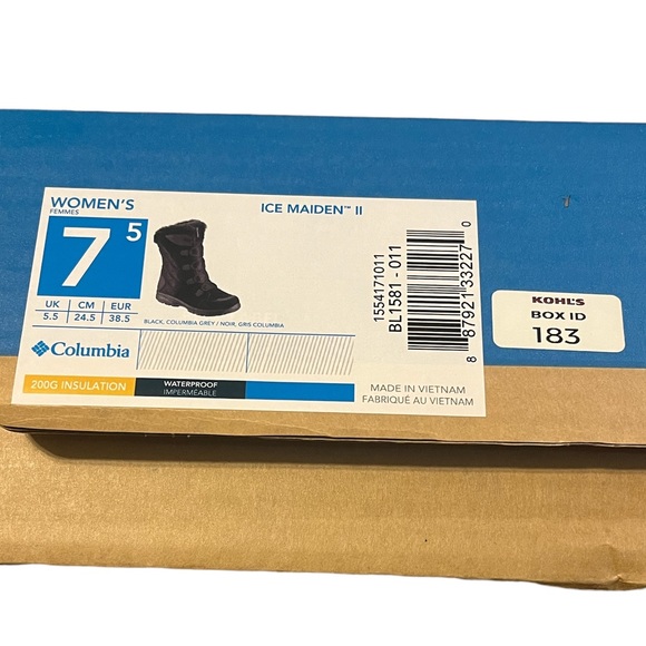🌟NIB🌟 Columbia Ice Madden II Mid Calf Black Winter Boots - Picture 12 of 12